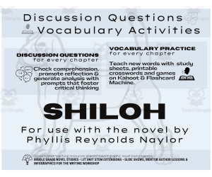 "Shiloh" Discussion Questions & Vocabulary