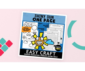Shiny Sun One Page Paper Craft Art Activities