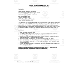 Shoe Box Homework Kit