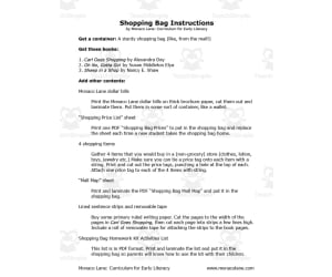 Shopping Bag Homework Kit