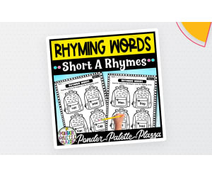 Short A Rhyming Words - Back to School Activities