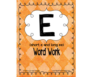 Short and Long Vowel E Activity