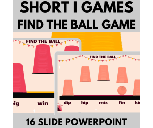 Short I: Letters Phonics Games and Activities - Find the Ball