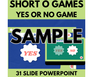 Short O: Sample Phonics Games and Activities - Yes or No Game