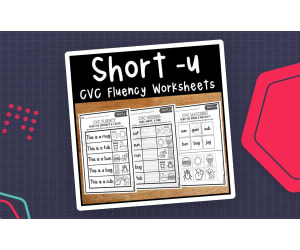 Short U CVC Worksheets – Early Reader Practice