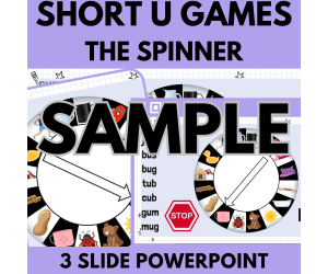 Short U: Sample Phonics Games and Activities - The Spinner