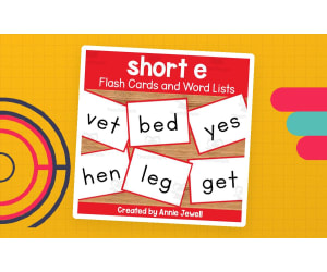 Short Vowel Flash Cards and Word Lists - Short e