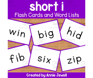 Short Vowel Flash Cards and Word Lists - Short i