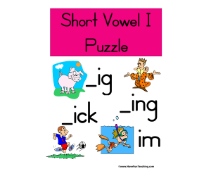 Short Vowel I Puzzle