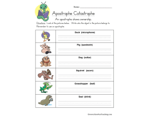 Showing Ownership Worksheet