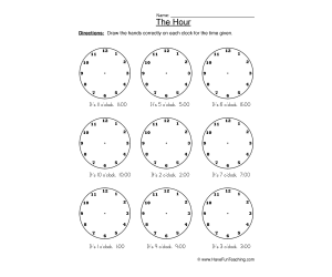 Showing Time Worksheet