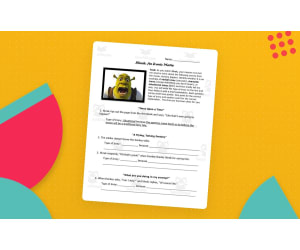 Shrek Irony Worksheets – Verbal, Situational, Dramatic