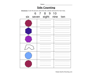 Side Counting Worksheet