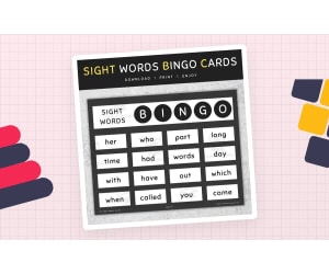 Sight Word Bingo Cards: 1st 100 Fry Sight Words, Fun Activities & Games
