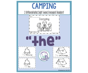 Sight Word Emergent Reader: Camping Printable Booklet | "the" sight word