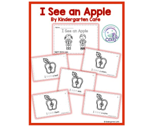 Sight Word Emergent Reader: I See an Apple Printable Booklet | "see" sight word