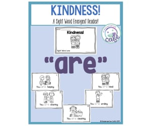 Sight Word Emergent Reader: Kindness Printable Booklet | "are" sight word