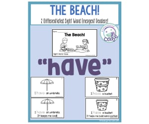 Sight Word Emergent Reader: The Beach Printable Booklet | "have" sight word