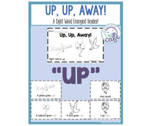 Sight Word Emergent Reader: Up, Up, Away Printable Booklets | "up" sight word