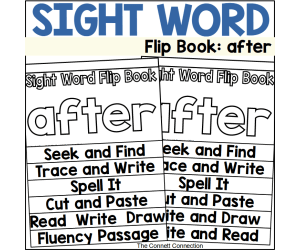 Sight Word Flip Book: after
