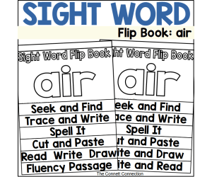 Sight Word Flip Book: air