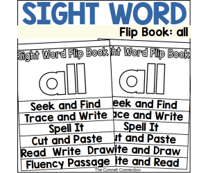 Sight Word Flip Book: all