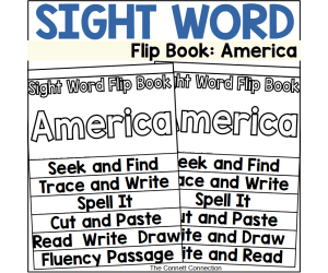 Sight Word Flip Book: America