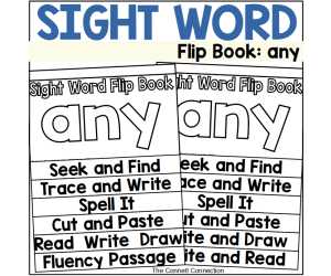 Sight Word Flip Book: any