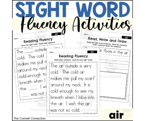 Sight Word Fluency Packet - air