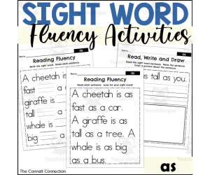 Sight Word Fluency Packet - as