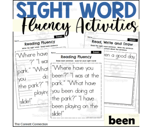 Sight Word Fluency Packet - been