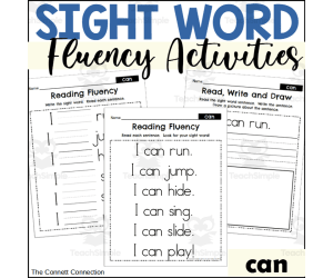 Sight Word Fluency Packet - can