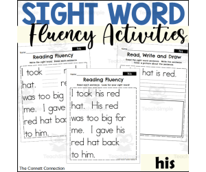 Sight Word Fluency Packet - his