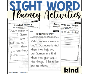 Sight Word Fluency Packet - kind