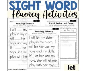 Sight Word Fluency Packet - let