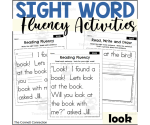 Sight Word Fluency Packet - look