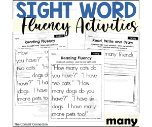 Sight Word Fluency Packet - many