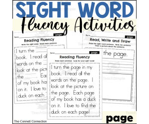 Sight Word Fluency Packet - page