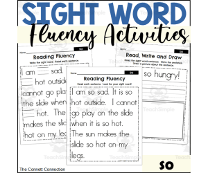 Sight Word Fluency Packet - so