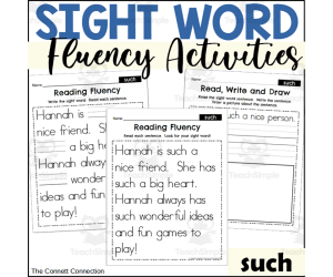 Sight Word Fluency Packet - such