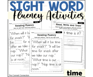 Sight Word Fluency Packet - time