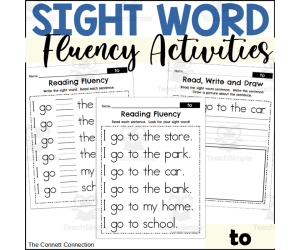 Sight Word Fluency Packet - to
