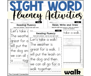 Sight Word Fluency Packet - walk