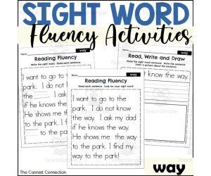 Sight Word Fluency Packet - way