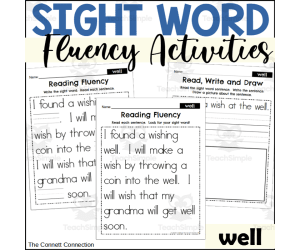 Sight Word Fluency Packet - well