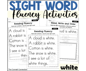 Sight Word Fluency Packet - white