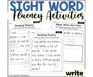 Sight Word Fluency Packet - write