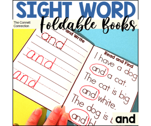Sight Word Foldable Book: and