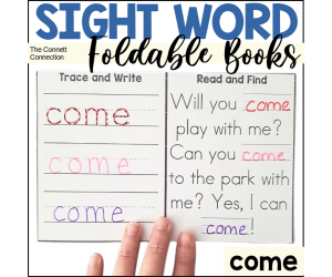 Sight Word Foldable Book: come