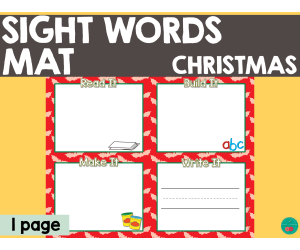 Sight Word Mat - Christmas